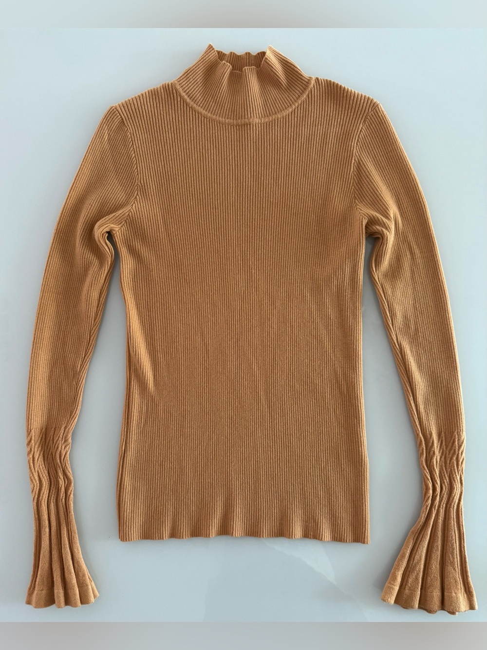 Anthropologie On Twelfth Mock Neck Top With Long Bell Sleeves - Size Medium NWOT